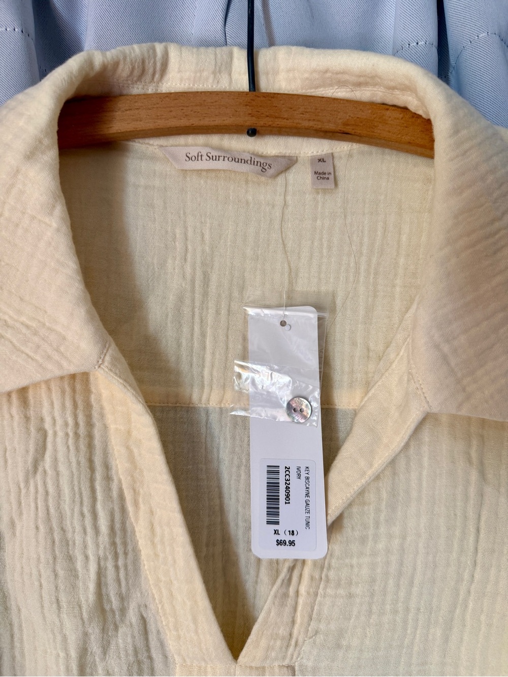 Soft Surroundings Light Butter Shirt
